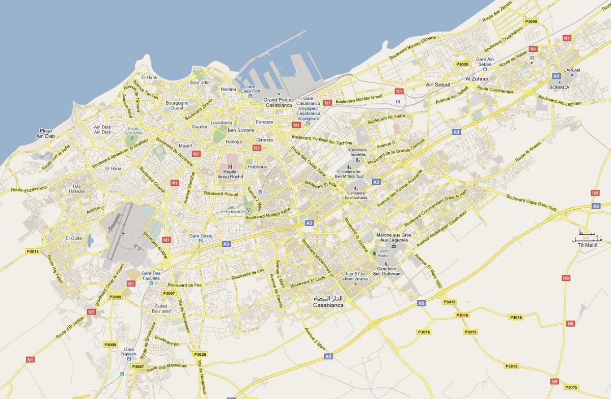 Mapa drogowa Casablanki